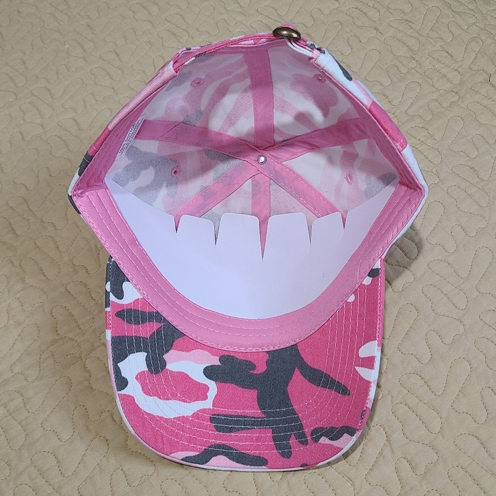 Pink Camo strapback hat - Picture 5 of 6